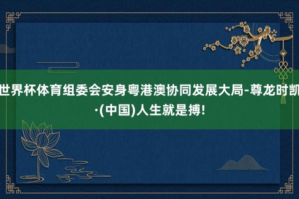 世界杯体育组委会安身粤港澳协同发展大局-尊龙时凯·(中国)人