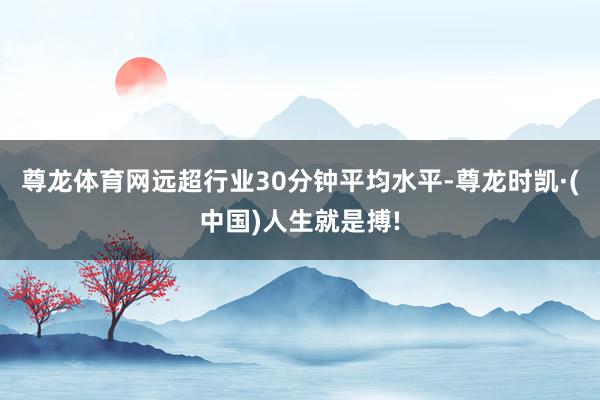 尊龙体育网远超行业30分钟平均水平-尊龙时凯·(中国)人生就是搏!
