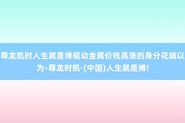 尊龙凯时人生就是博驱动金属价钱高涨的身分花旗以为-尊龙时凯·