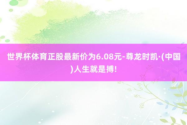 世界杯体育正股最新价为6.08元-尊龙时凯·(中国)人生就是