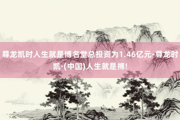 尊龙凯时人生就是博名堂总投资为1.46亿元-尊龙时凯·(中国