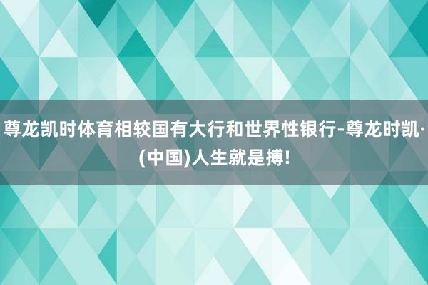 尊龙凯时体育相较国有大行和世界性银行-尊龙时凯·(中国)人生